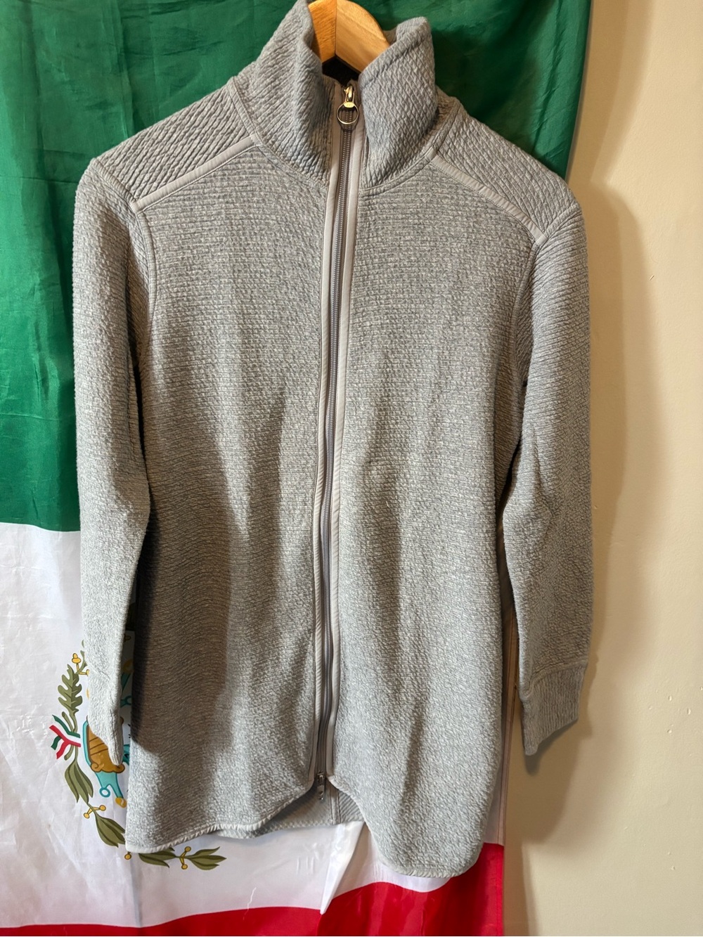 lululemon athletica Light Gray Full-Zip Utility Jacket
